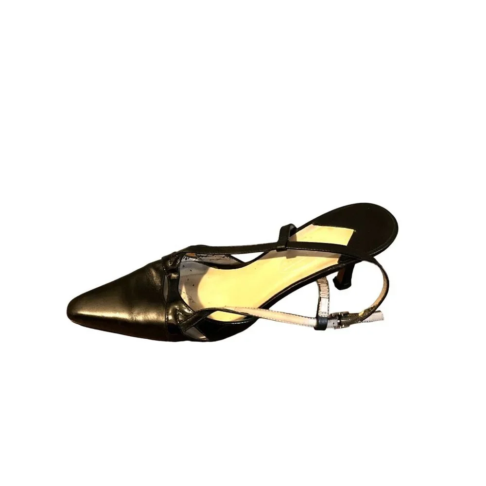 Talbots Black Slingback heels 6 1/2N‎